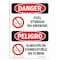 Signmission Safety Sign, OSHA Danger, 24" Height, Aluminum, Fuel Storage No Smoking Bilingual Spanish OS-DS-A-1824-VS-1270 - alternate 1